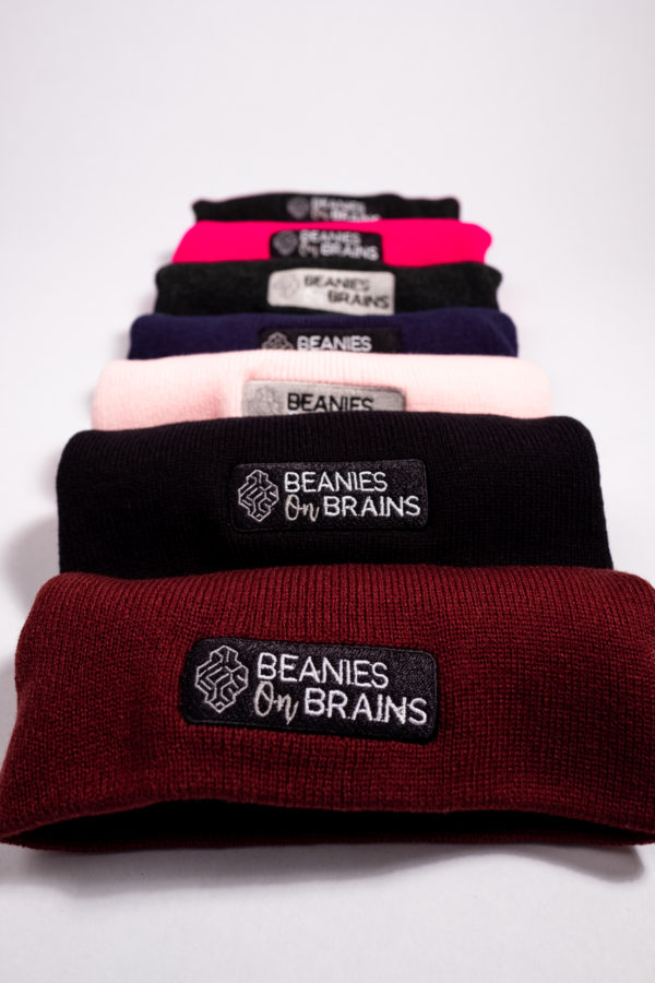Eight Soft Beanies with Beanie On Brains logo